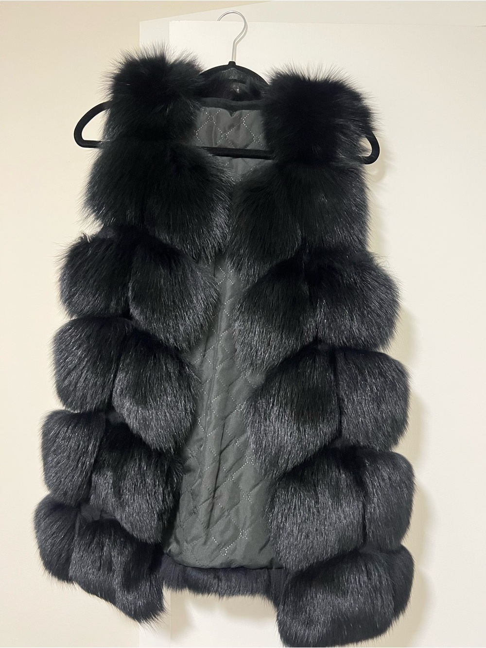 Quilted Vest - Rabbit fur